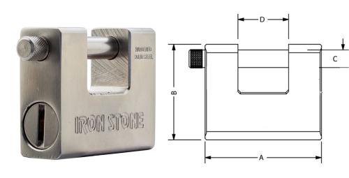 Lucchetto Serratura Cilindro Lucchetto In Acciaio Resistente Con 3 - Foto 9