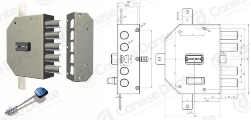 Serratura CR 2200 Senza Scrocco - Entrata Destra, 60 Mm, Con Cilindro Interno E Doppia Mappa - Foto 7